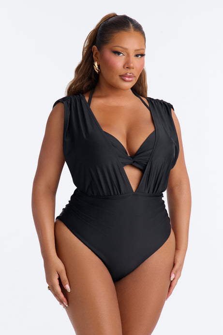 Esme Layered 1 Piece Ruched Swimsuit