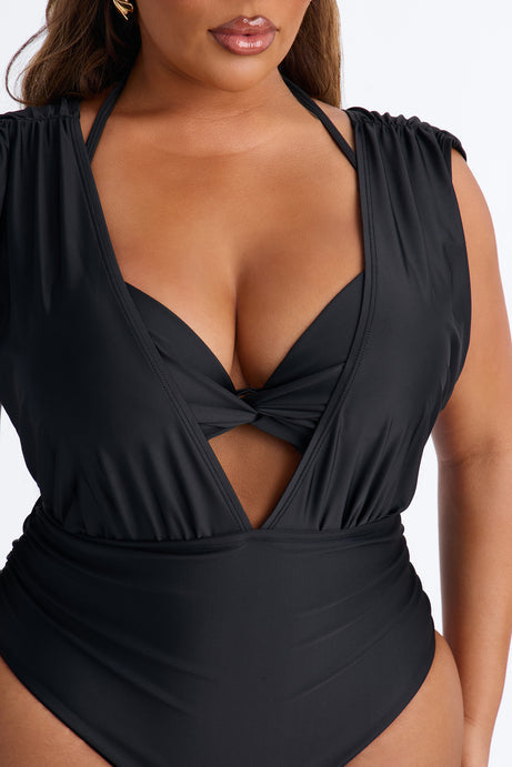 Esme Layered 1 Piece Ruched Swimsuit