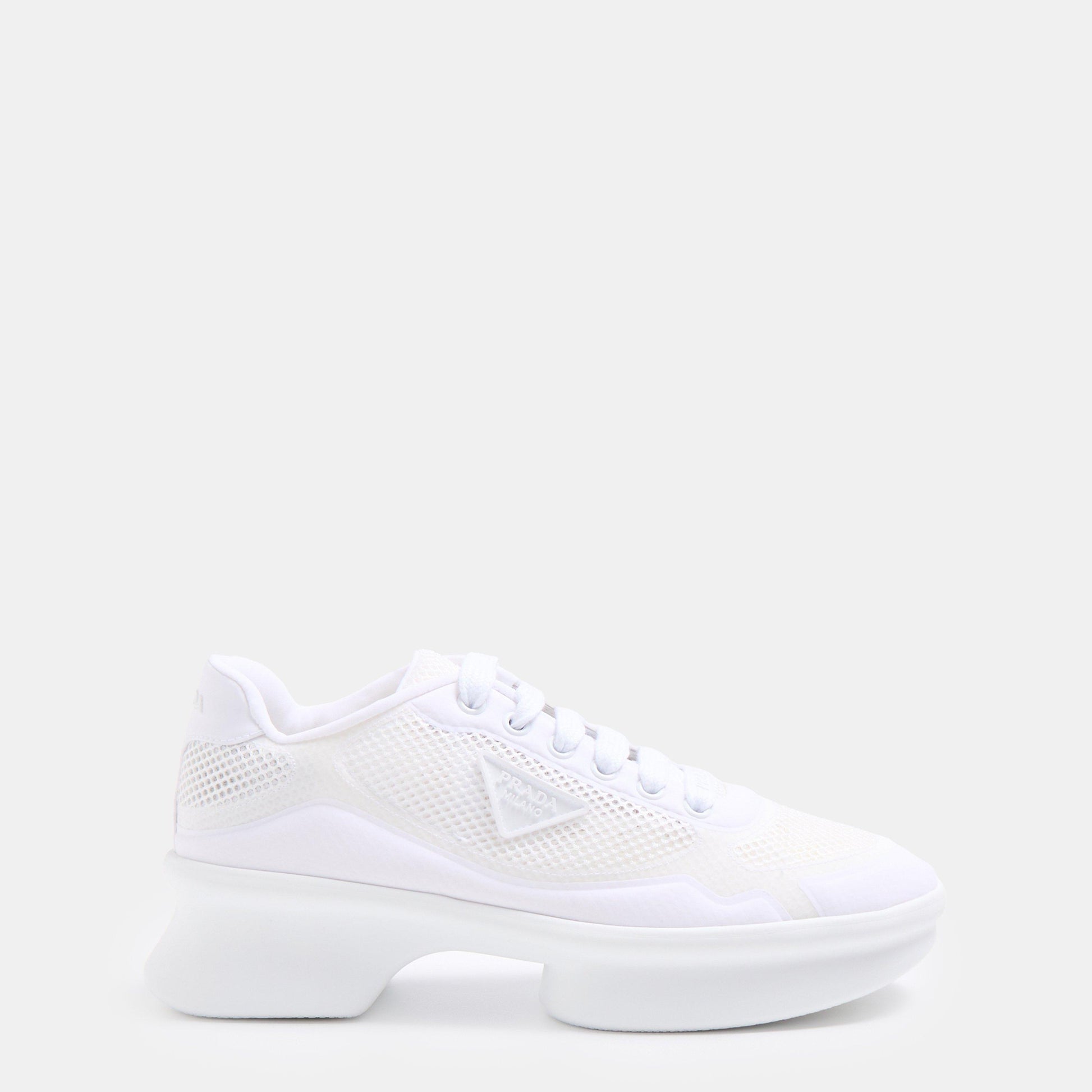 Prada Women's Nylon and Mesh Chunky Trainers