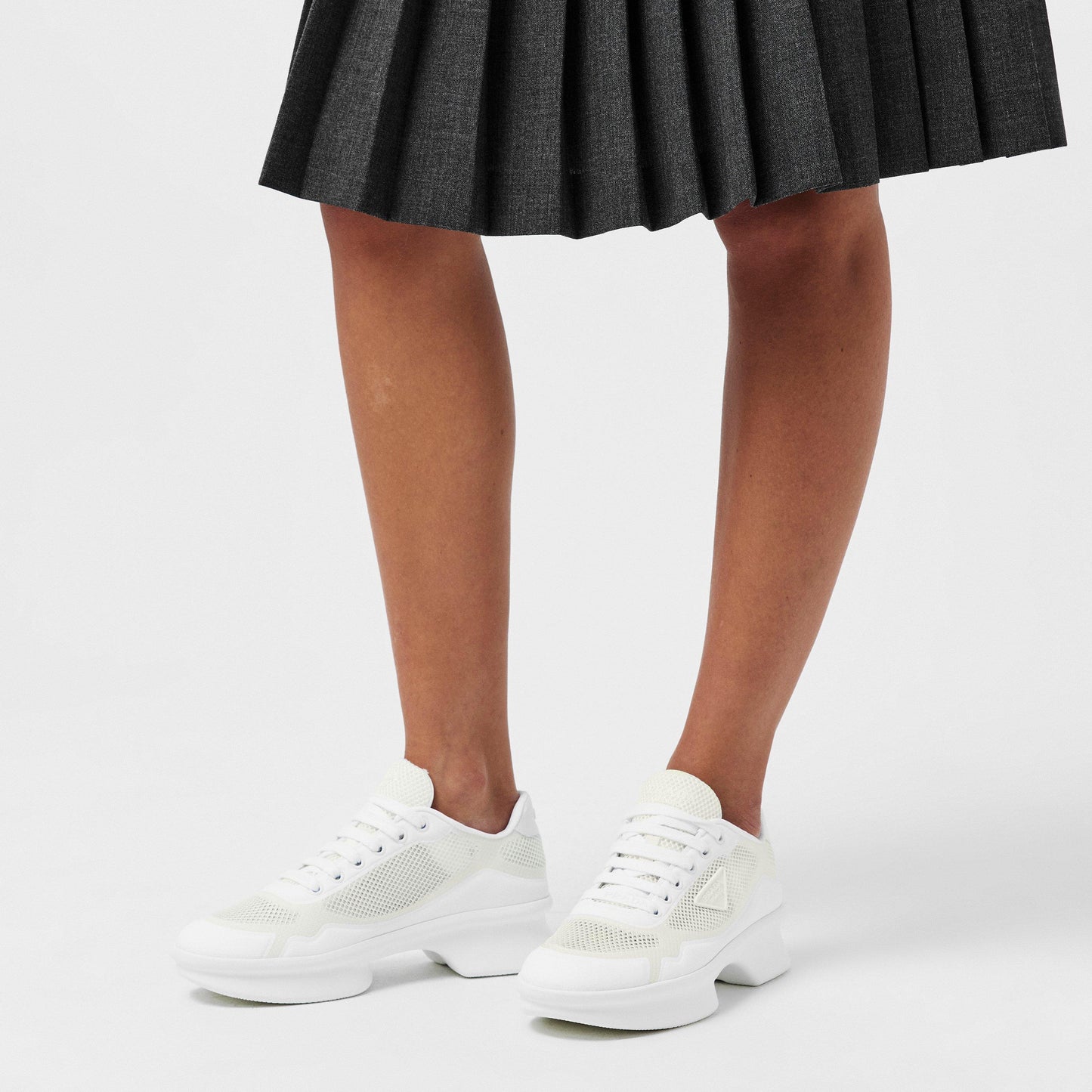 Prada Women's Nylon and Mesh Chunky Trainers
