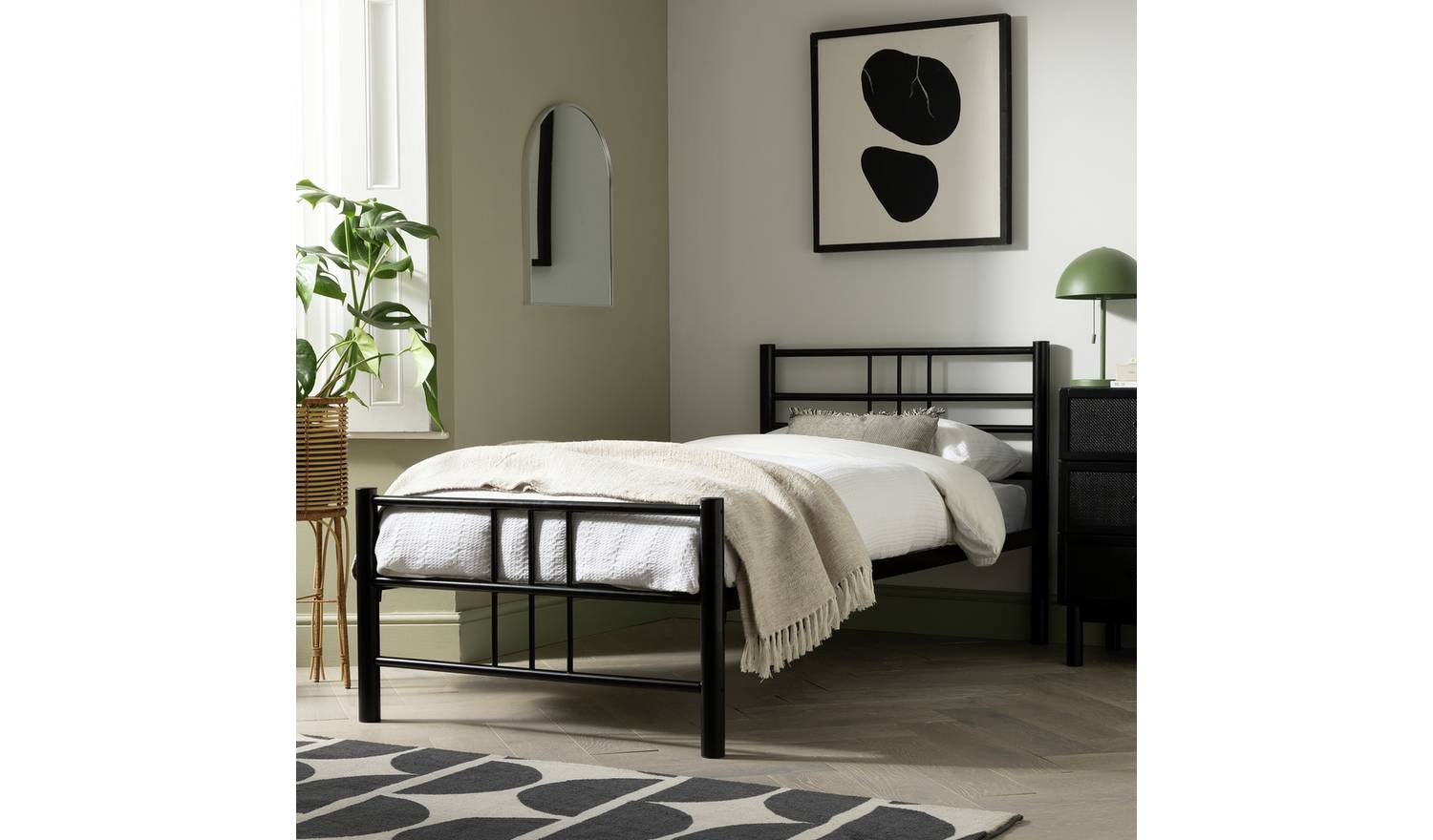 Argos Home Atlas Single Metal Bed Frame - Black