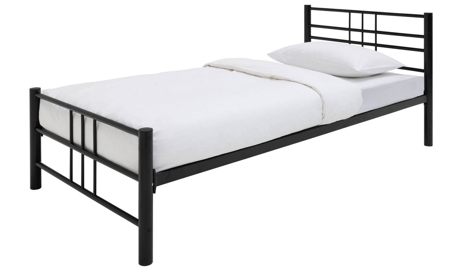 Argos Home Atlas Single Metal Bed Frame - Black