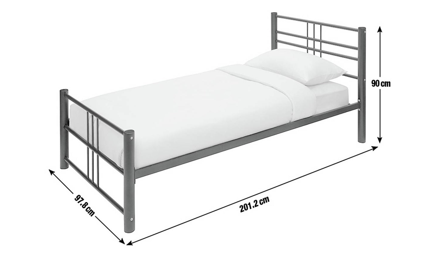 Argos Home Atlas Single Metal Bed Frame - Black