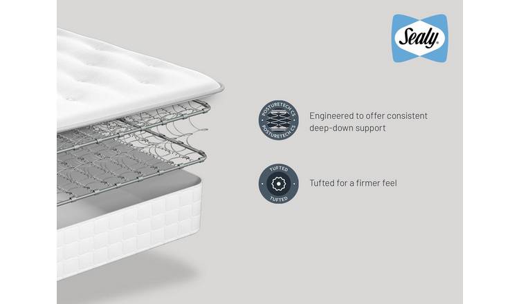 Sealy Newman Support Superking Divan Bed - Grey