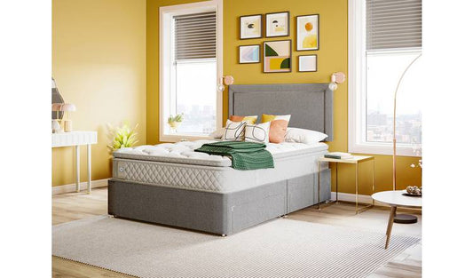 Sealy Abbot Pillowtop Superking Divan Bed - Grey