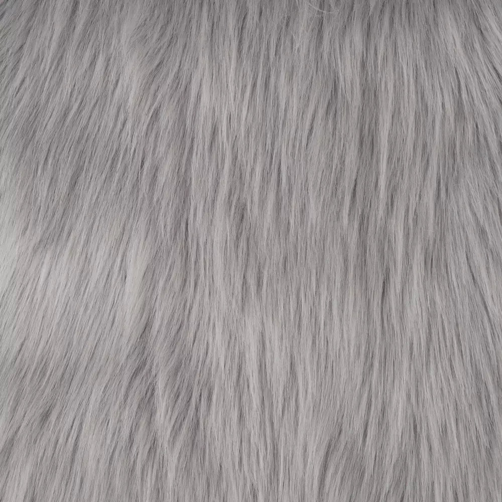 Habitat Sheepskin Faux Fur Dove Grey Shaggy Rug - 60x90cm