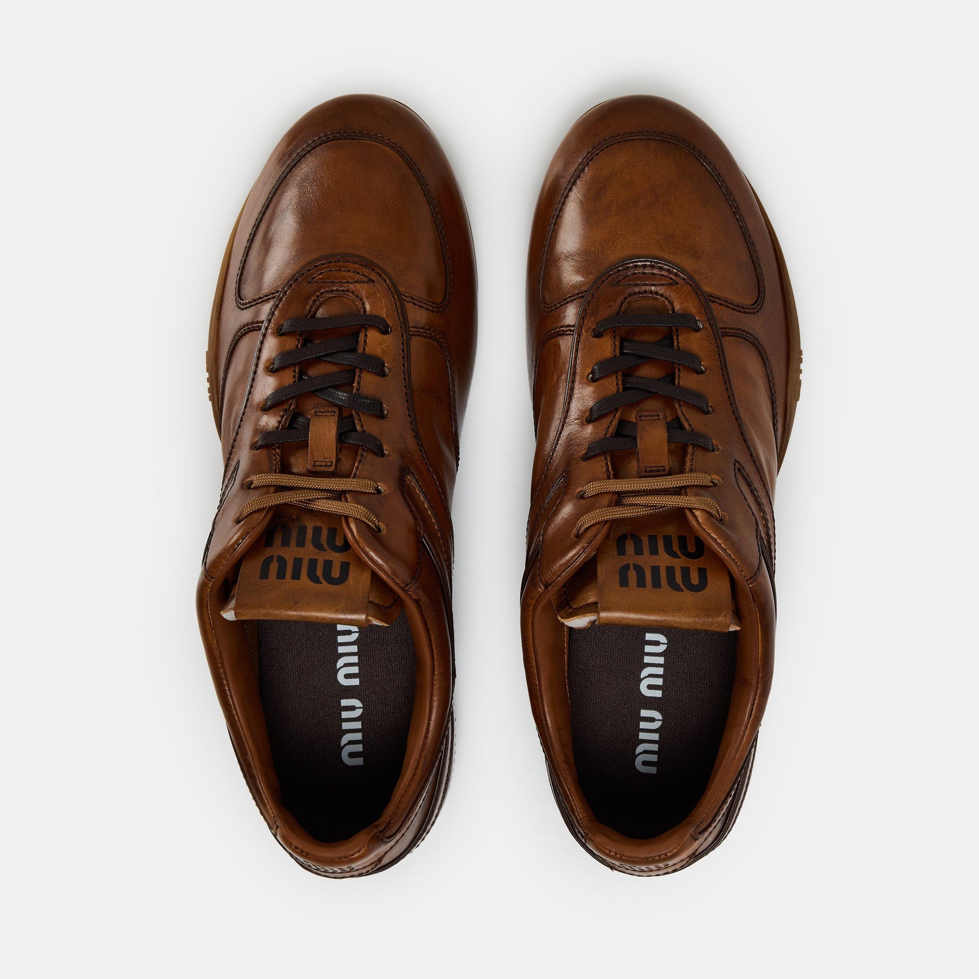 Miu Miu Women's Runner Leather Low-Top Trainers