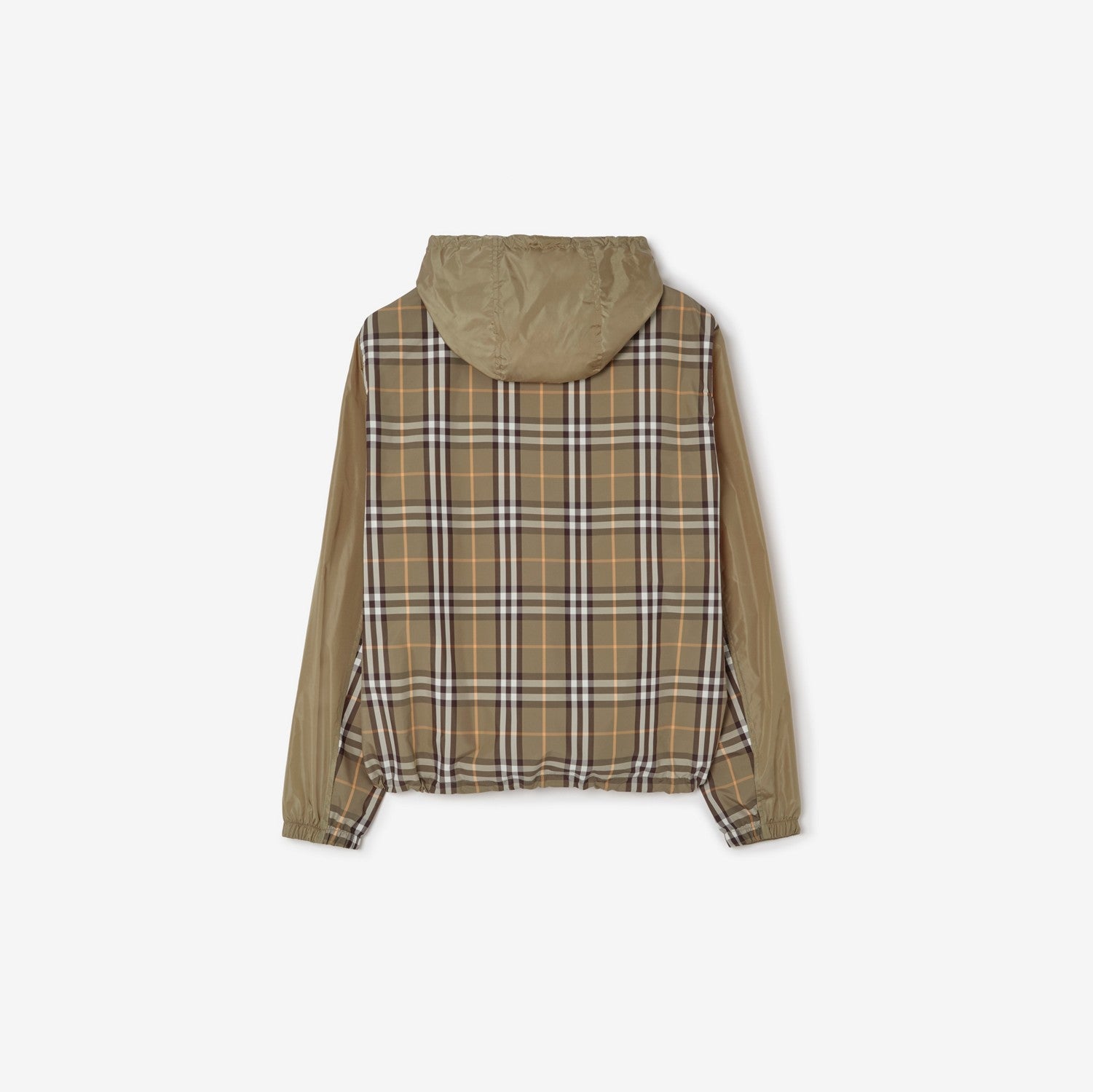 Check Trim Nylon Newport Hooded Jacket