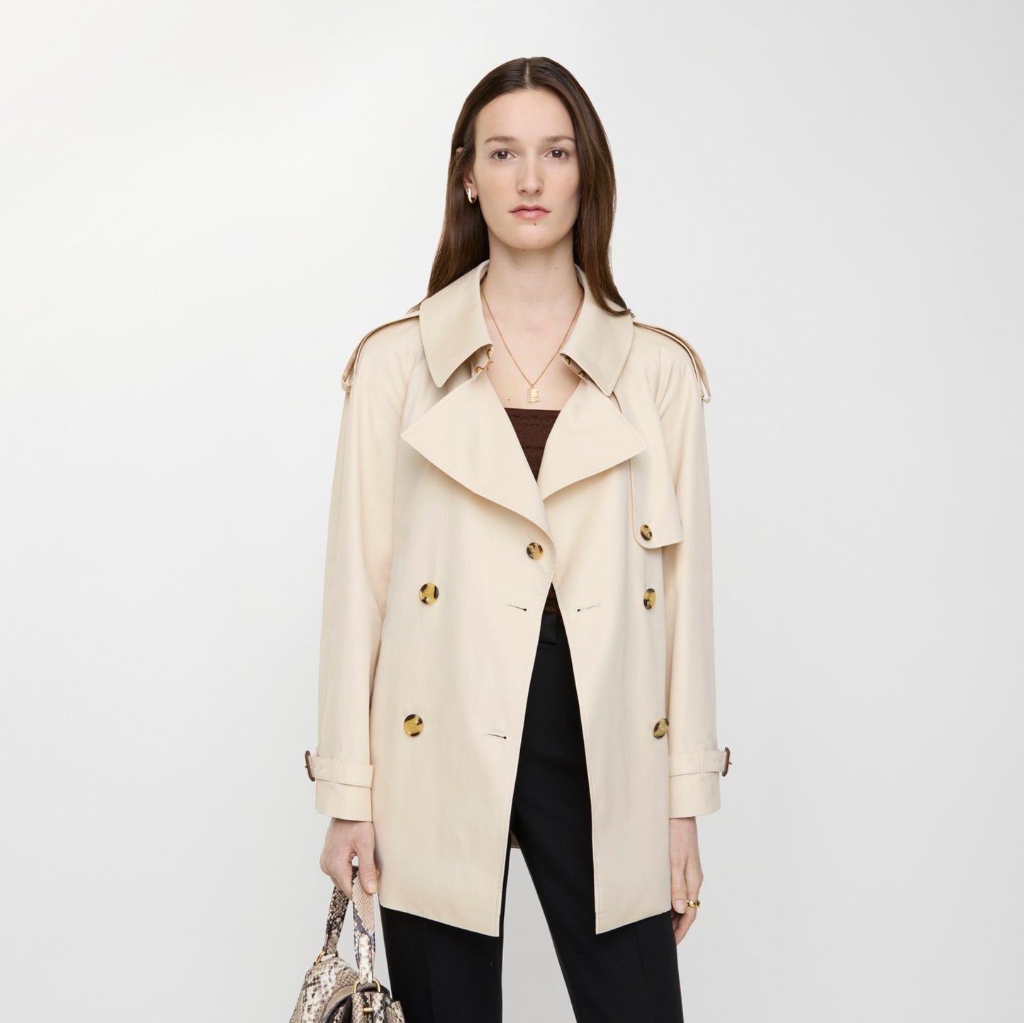 Short Tropical Gabardine Fitzrovia Trench Coat