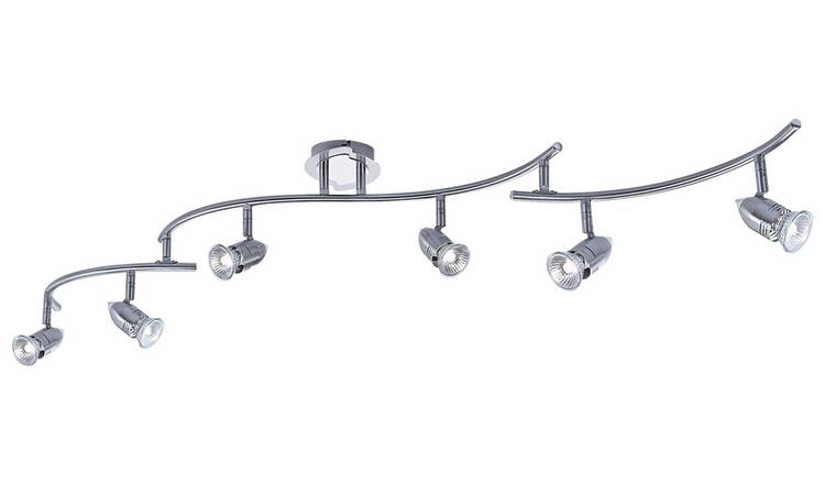 Argos Home Norton 6 Light Folding Ceiling Bar - Chrome