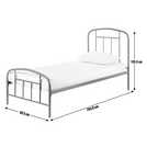 Argos Home Pippa Single Metal Bed Frame - Dark Grey