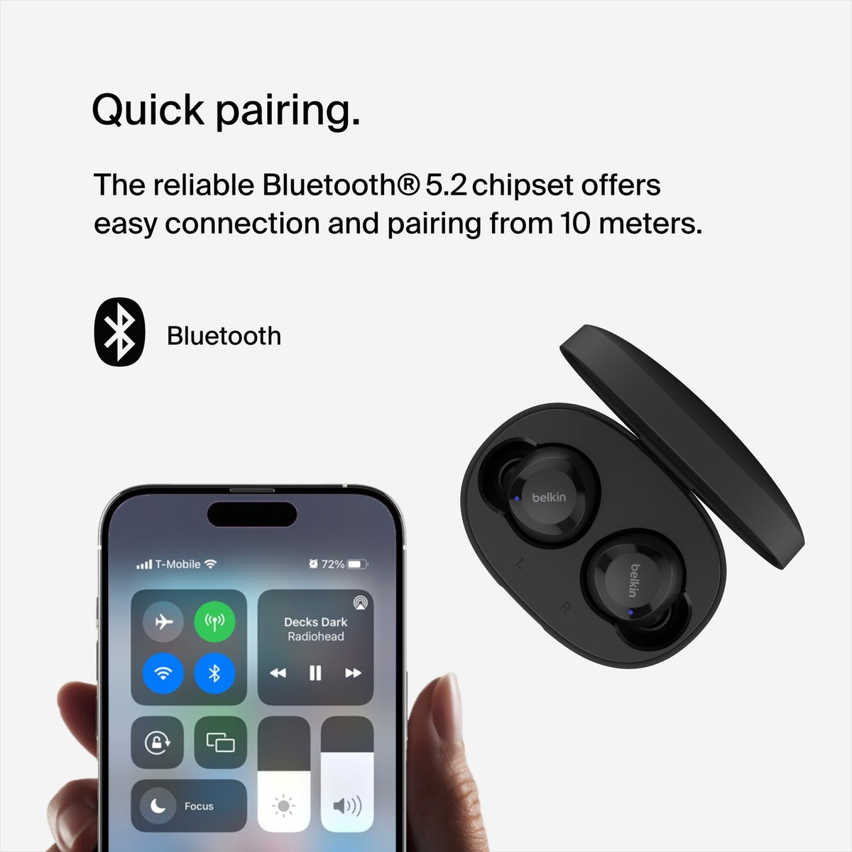 Belkin SoundForm Bolt In-Ear True Wireless Earbuds - Black
