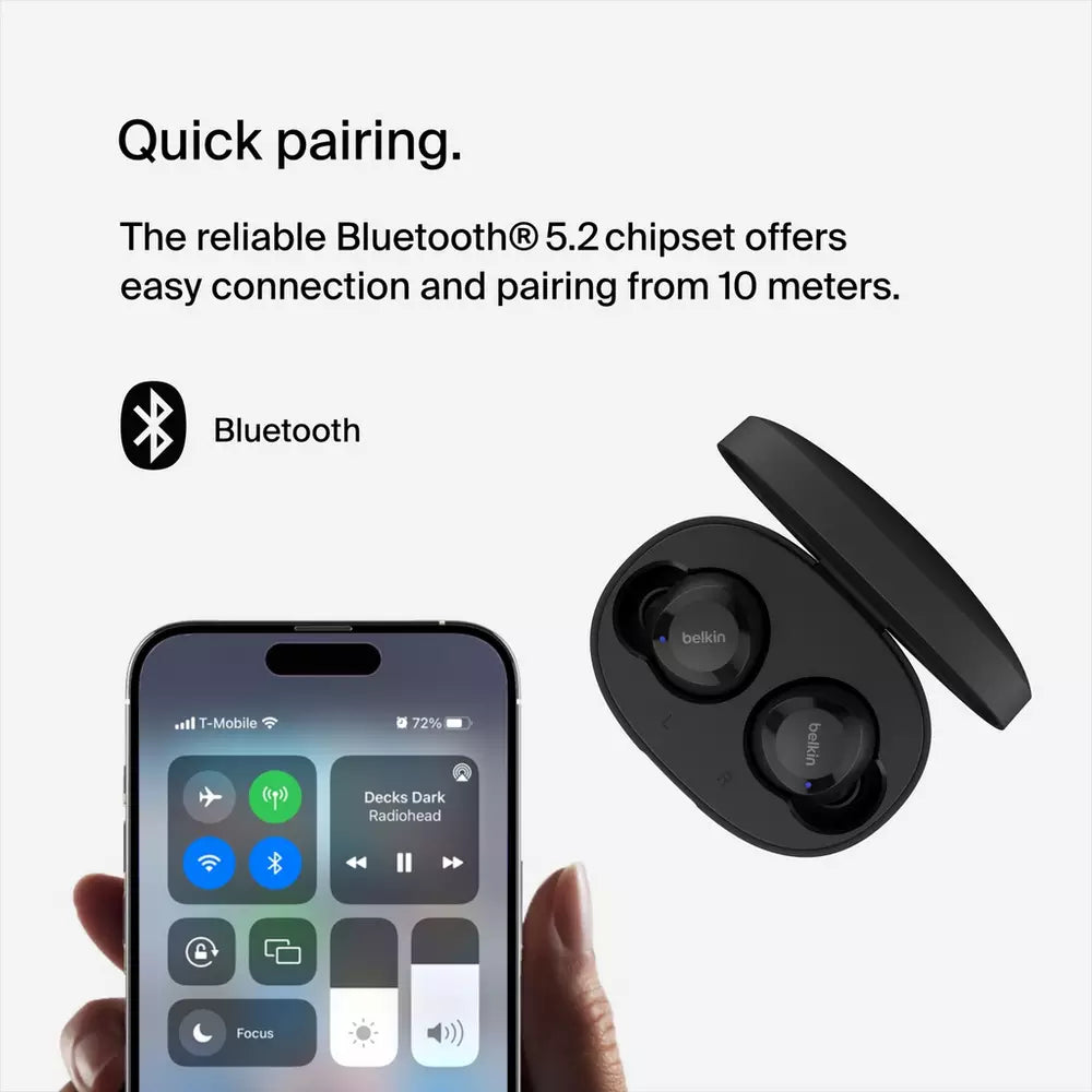 Belkin SoundForm Bolt In-Ear True Wireless Earbuds - Black