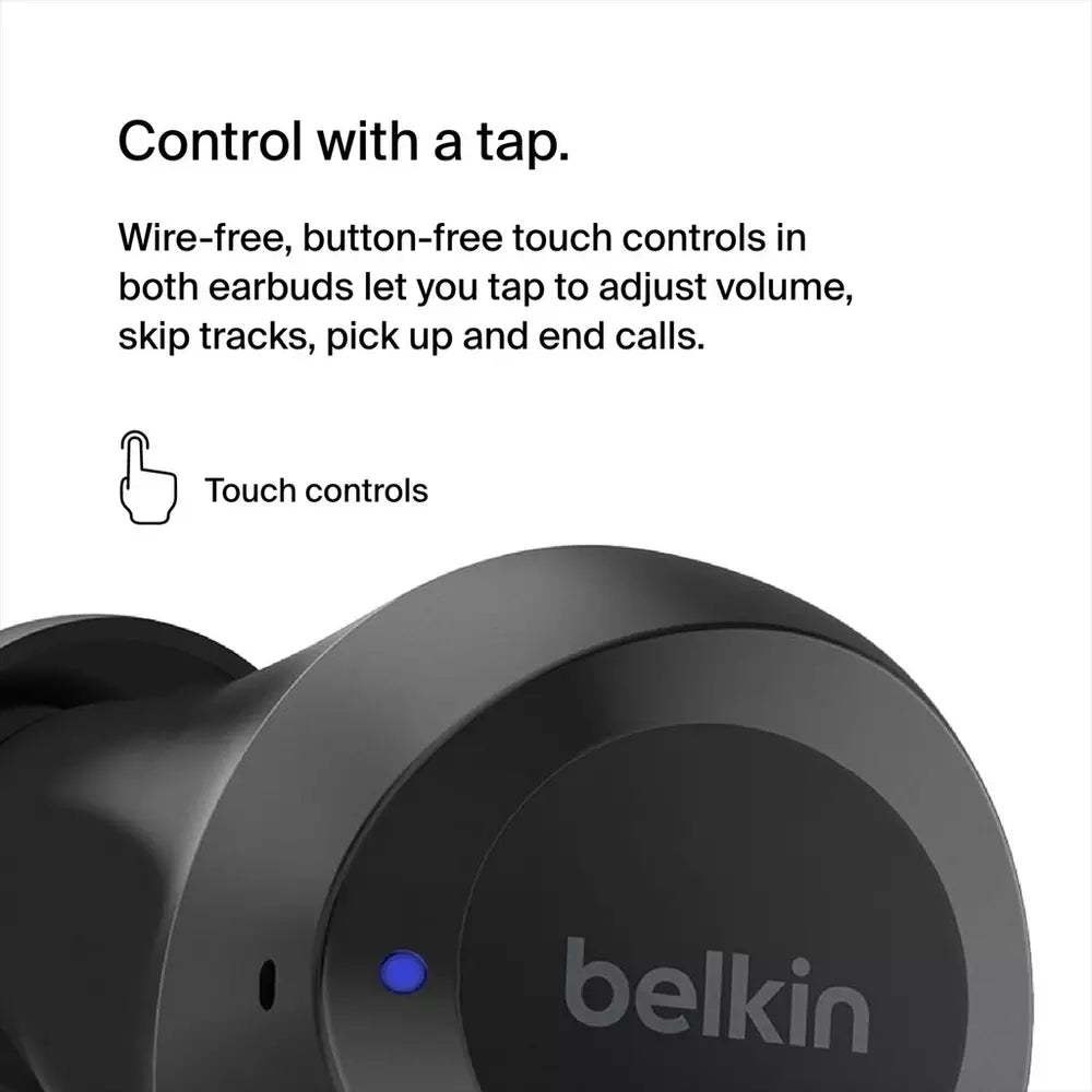 Belkin SoundForm Bolt In-Ear True Wireless Earbuds - Black