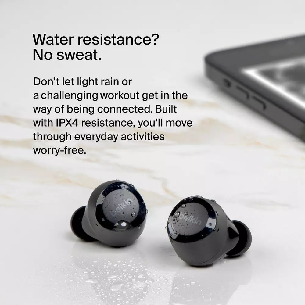 Belkin SoundForm Bolt In-Ear True Wireless Earbuds - Black