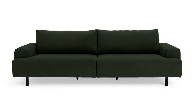 Habitat Julien Fabric 4 Seater Sofa - Dark Green
