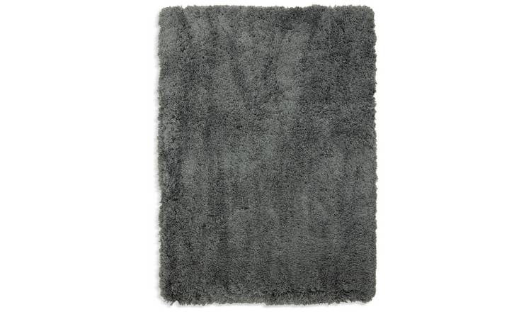 Habitat Airmaster Plain Charcoal Shaggy Rug -160x230cm