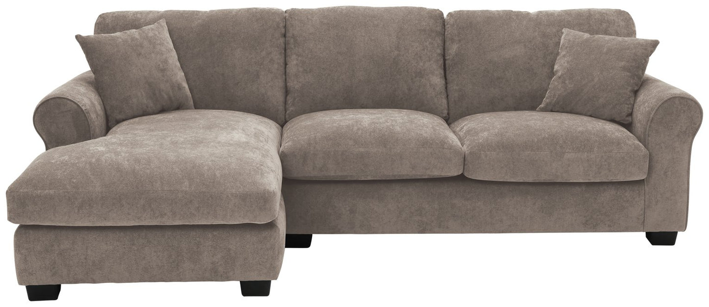 Argos Home Taylor Fabric Left Hand Corner Sofa - Mink