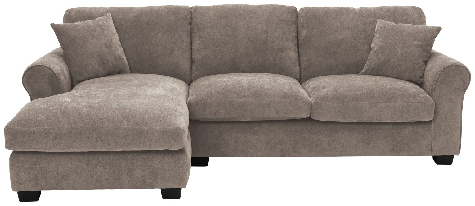 Argos Home Taylor Fabric Left Hand Corner Sofa - Mink