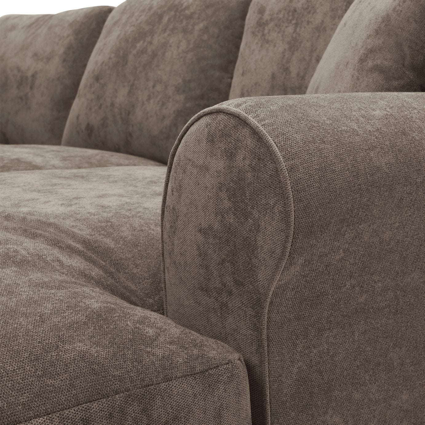 Argos Home Taylor Fabric Left Hand Corner Sofa - Mink