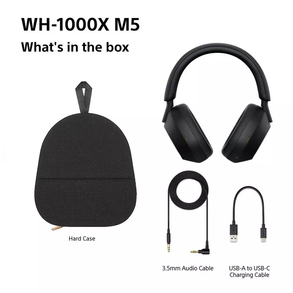 Sony WH1000XM5 Over-Ear Wireless Headphones - Black