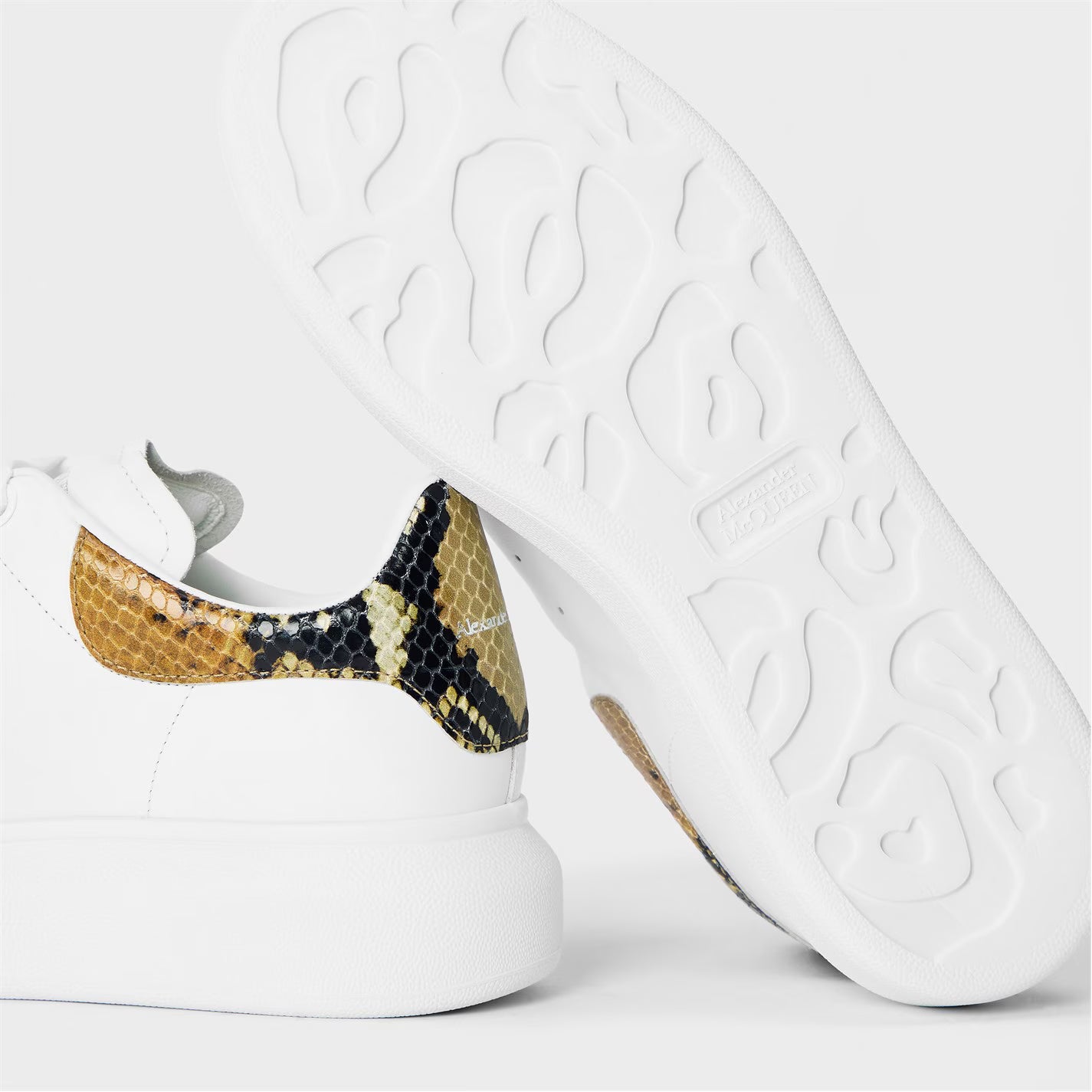 Women's Logo Print Leather Oversized Trainers