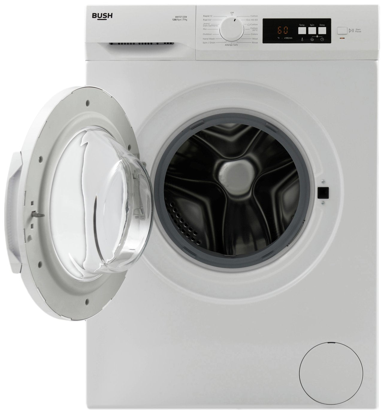 Bush WMT0712EW 7KG 1200 Spin Washing Machine - White