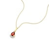 9ct Yellow Gold Diamond & Garnet Pendant Necklace