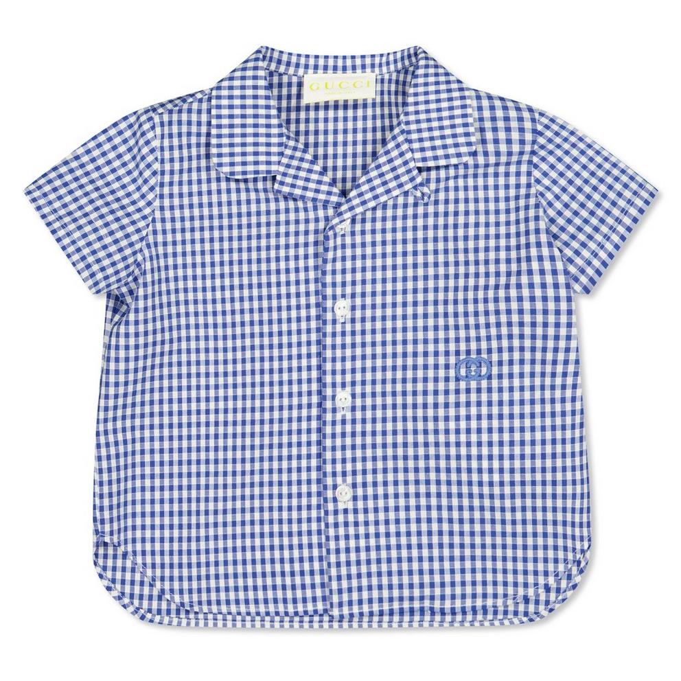 Gucci Kids' Oxford Short Sleeve Shirt