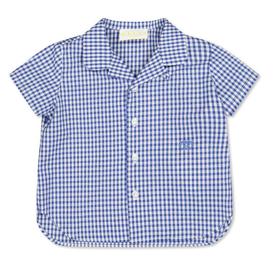 Gucci Kids' Oxford Short Sleeve Shirt