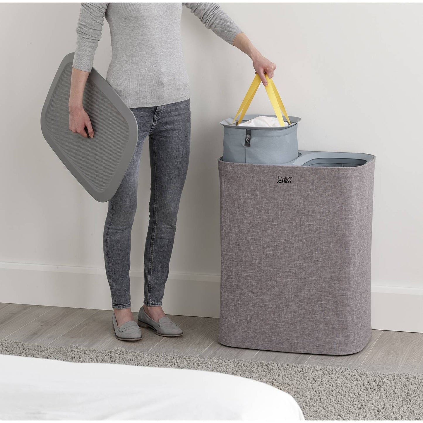 Joseph Joseph Tota 90 Litre Laundry Basket - Grey