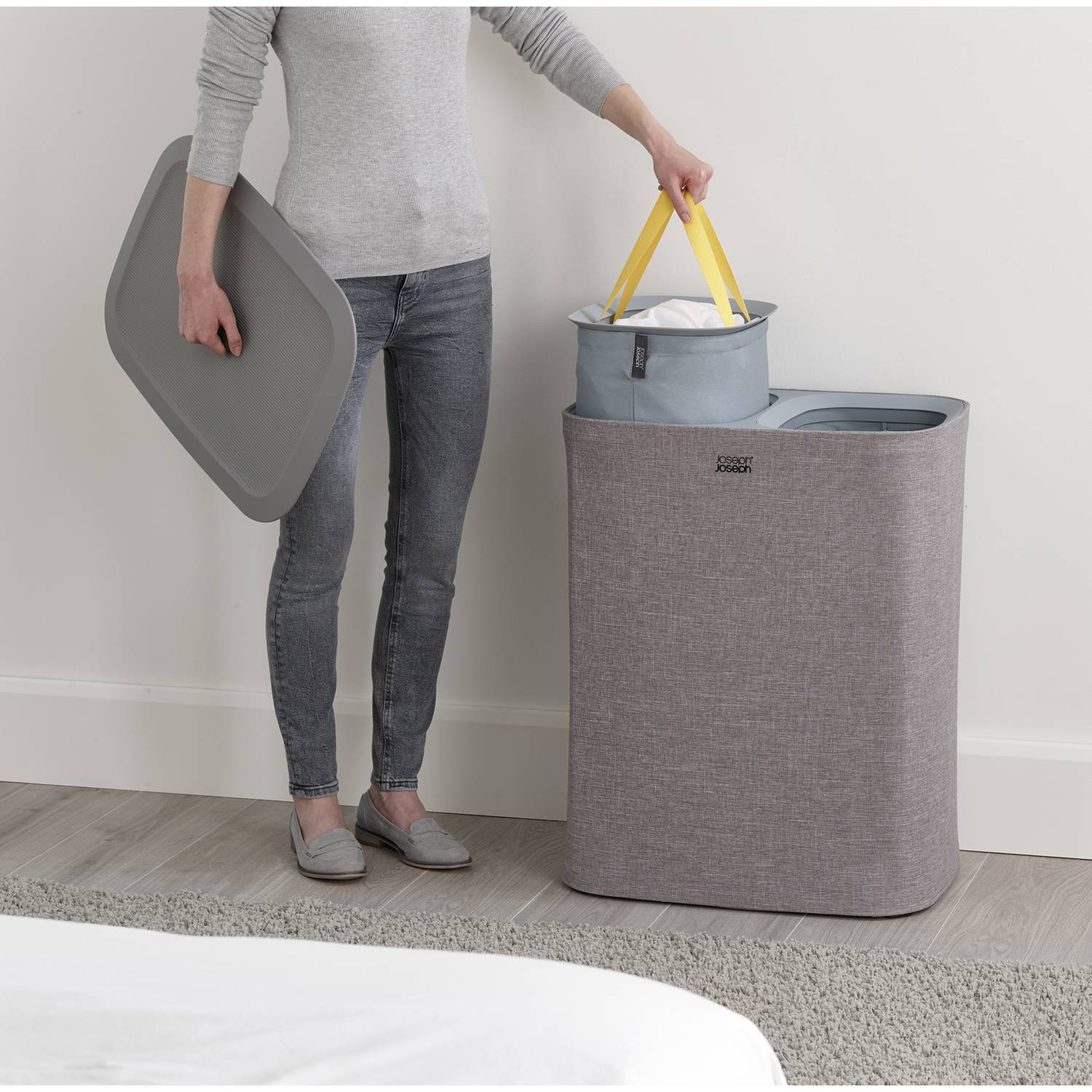 Joseph Joseph Tota 90 Litre Laundry Basket - Grey