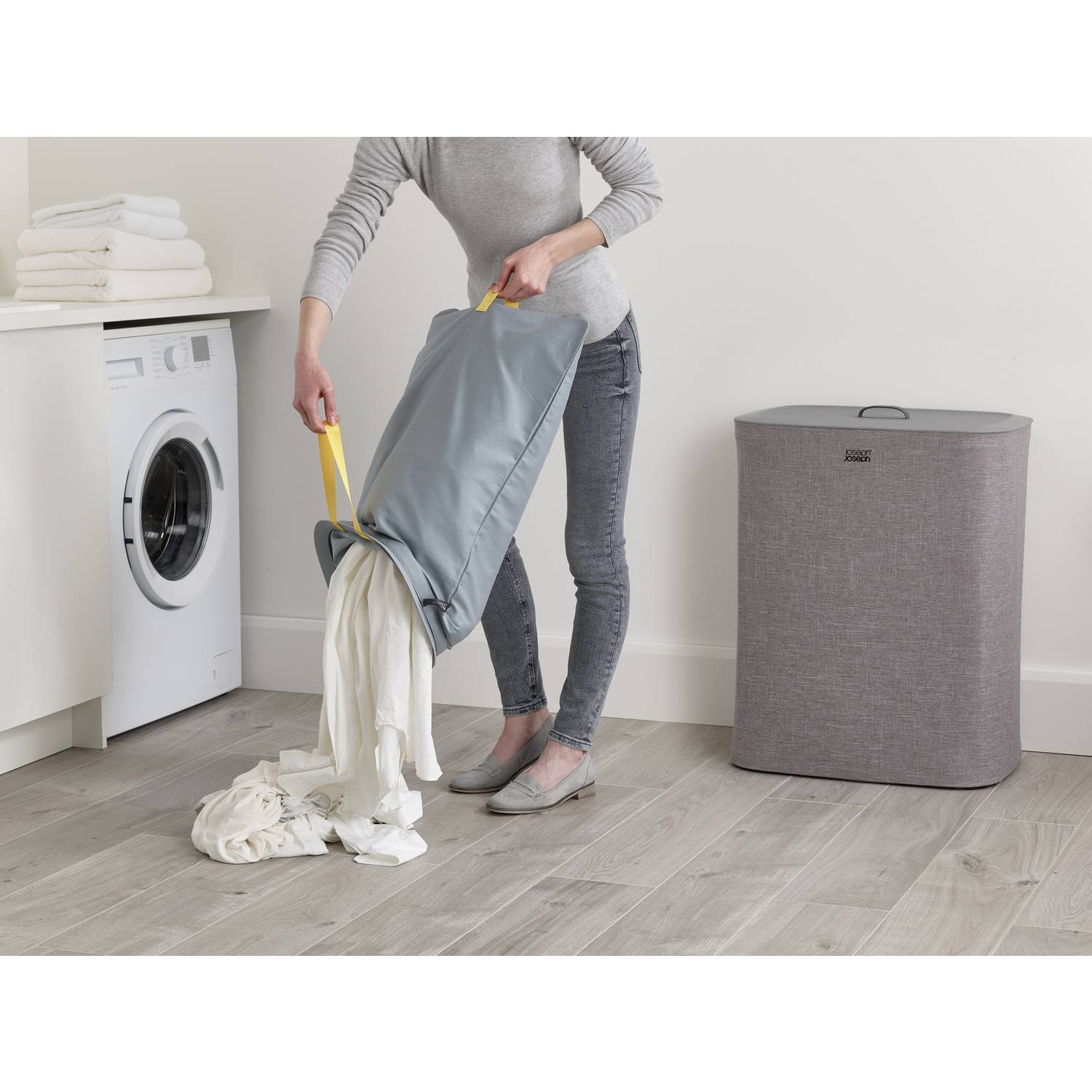 Joseph Joseph Tota 90 Litre Laundry Basket - Grey
