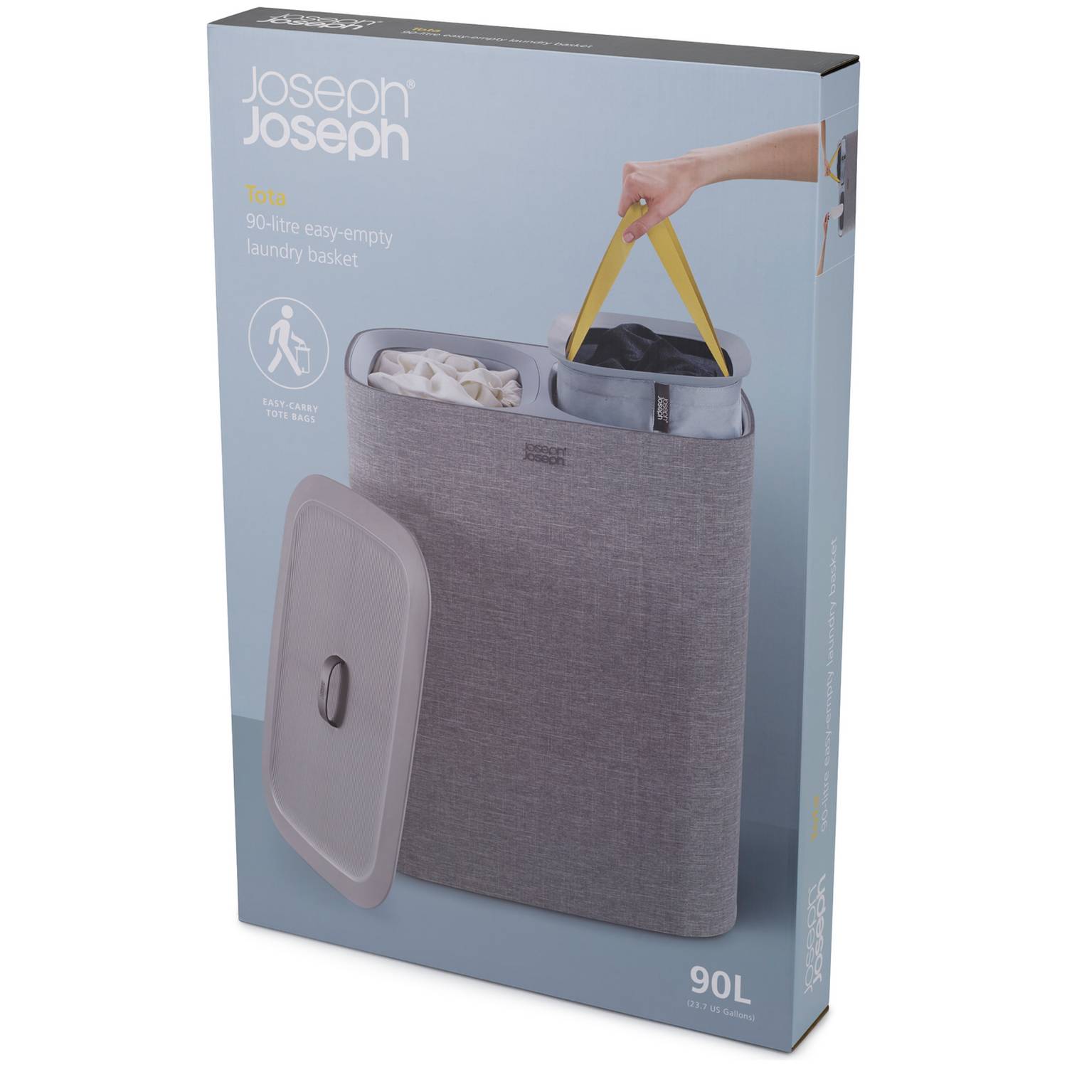Joseph Joseph Tota 90 Litre Laundry Basket - Grey