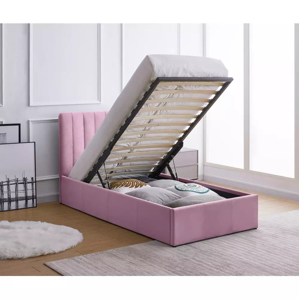Argos Home Pandora Single End Lift Ottoman Bed - Pink