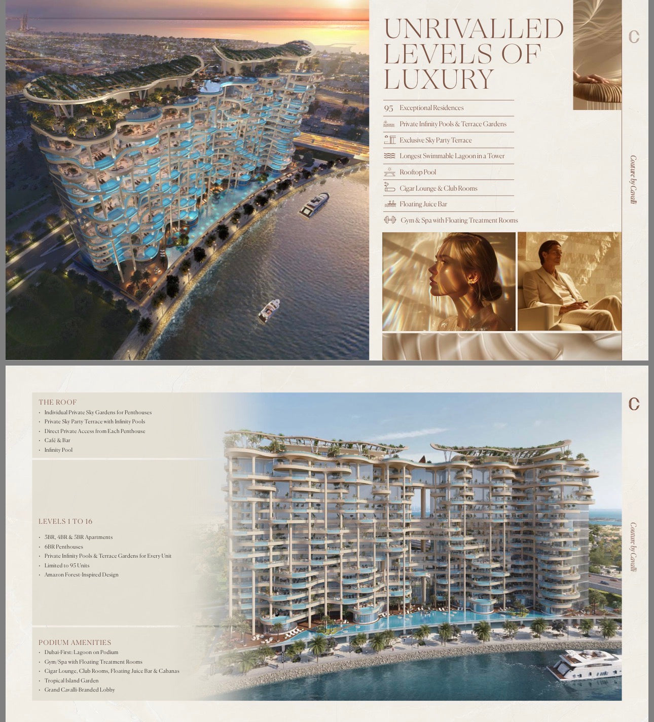 Couture by Cavali — 3 4 5 6 Bedroom Ultra Luxury Residences and Penthouses — Masterpiece Lifestyle Experience — Dubai UAE