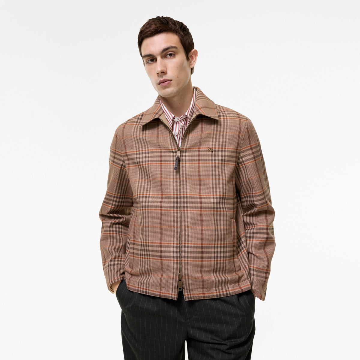 Reversible Tropical Gabardine Bloomsbury Harrington Jacket