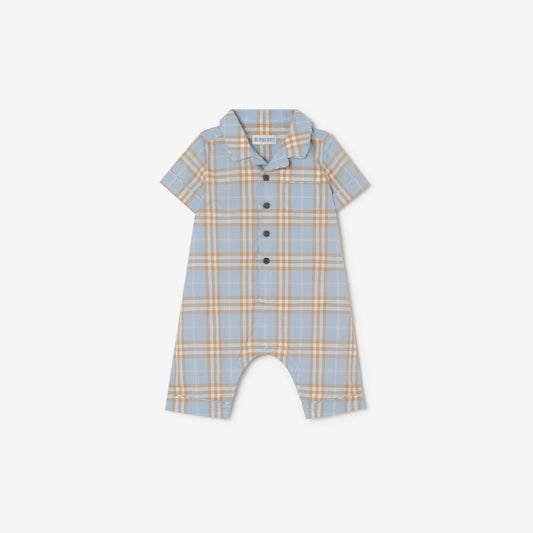 Check Cotton Playsuit