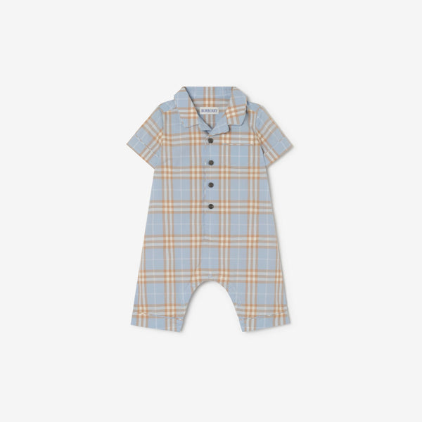 Check Cotton Playsuit