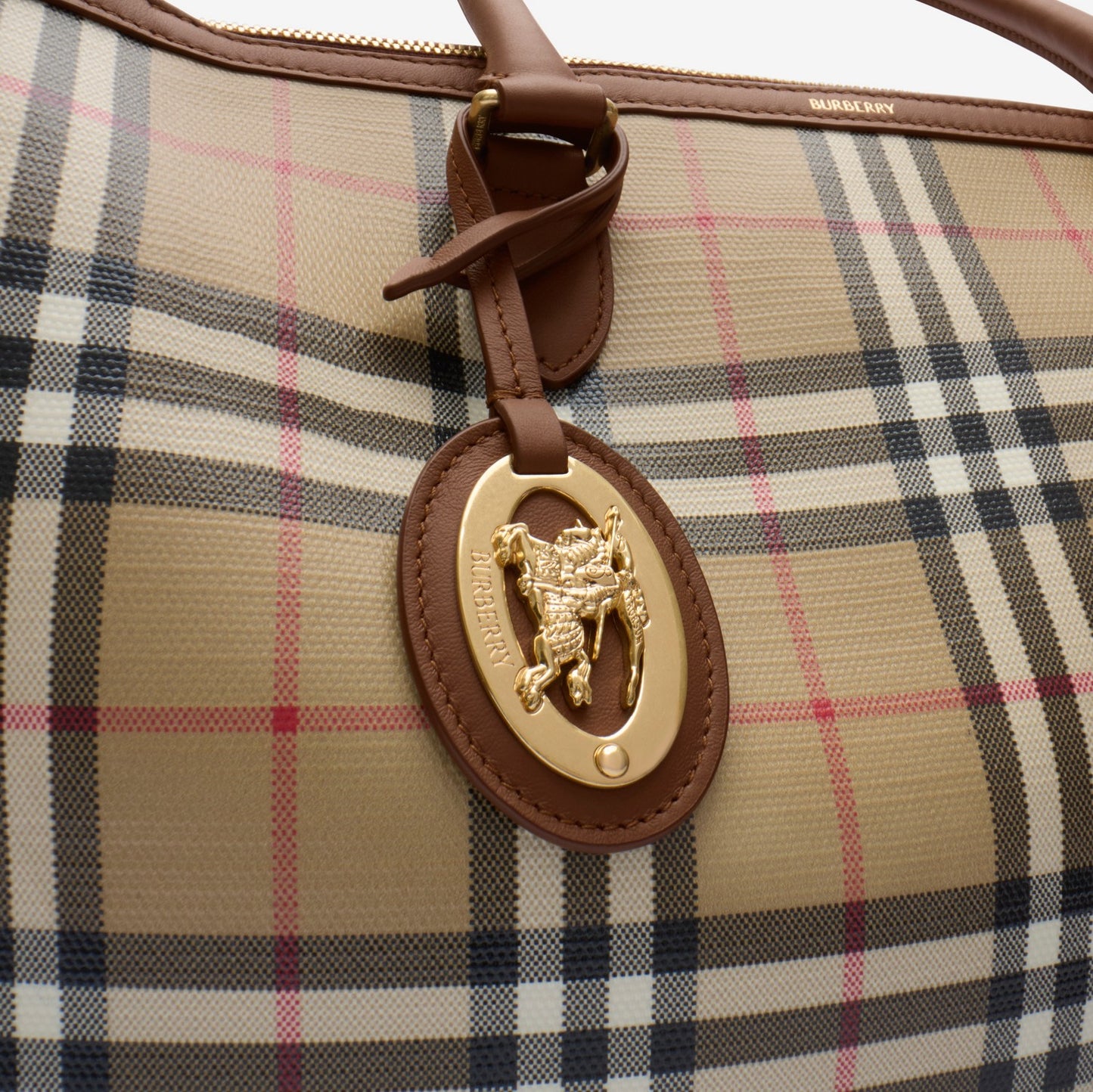 Medium Check Zip Tote