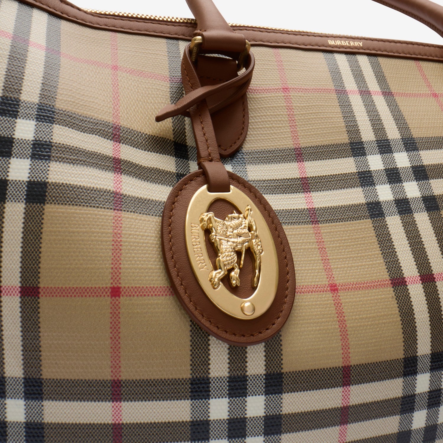 Medium Check Zip Tote