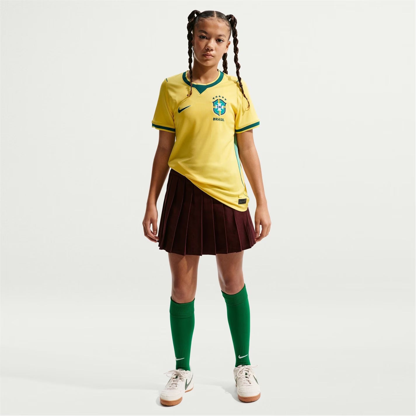 Nike Brazil World Cup 2026 Junior Home Jersey