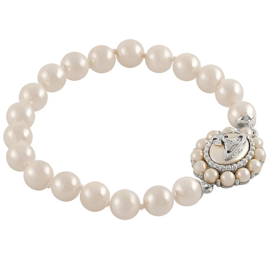 Amaya Large Pearl Bracelet Gold Plated Bracelet