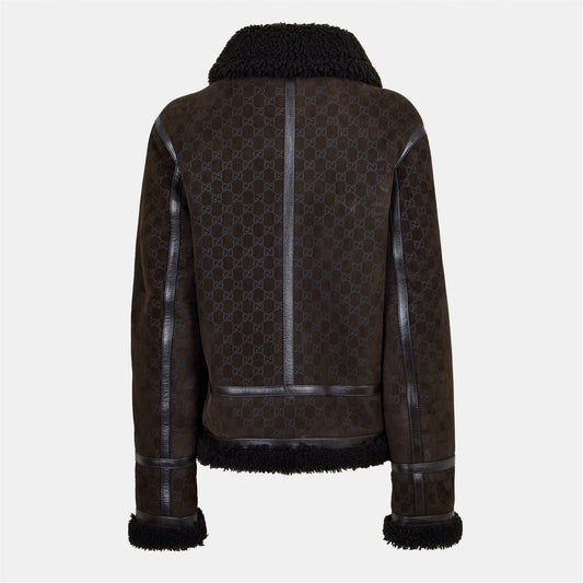 Women's Contrasting Trim Leather Jacket