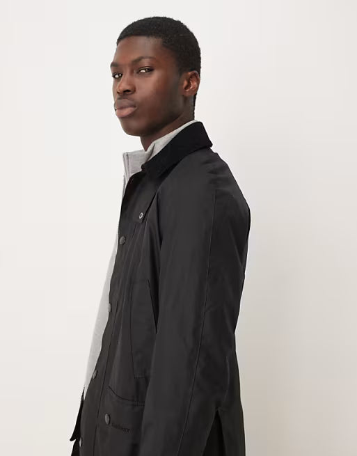 Barbour Ashby wax jacket in black/classic