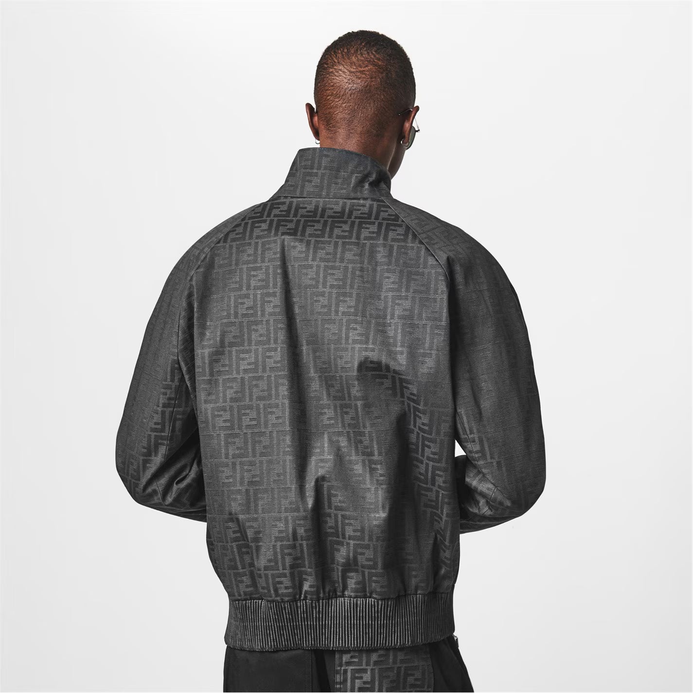 Men's Logo Canvas Long Sleeve Coach Jacket