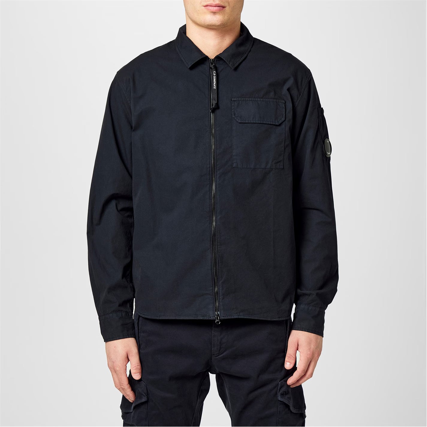 Men's Gabardine Lens Cotton Long Sleeve Overshirt