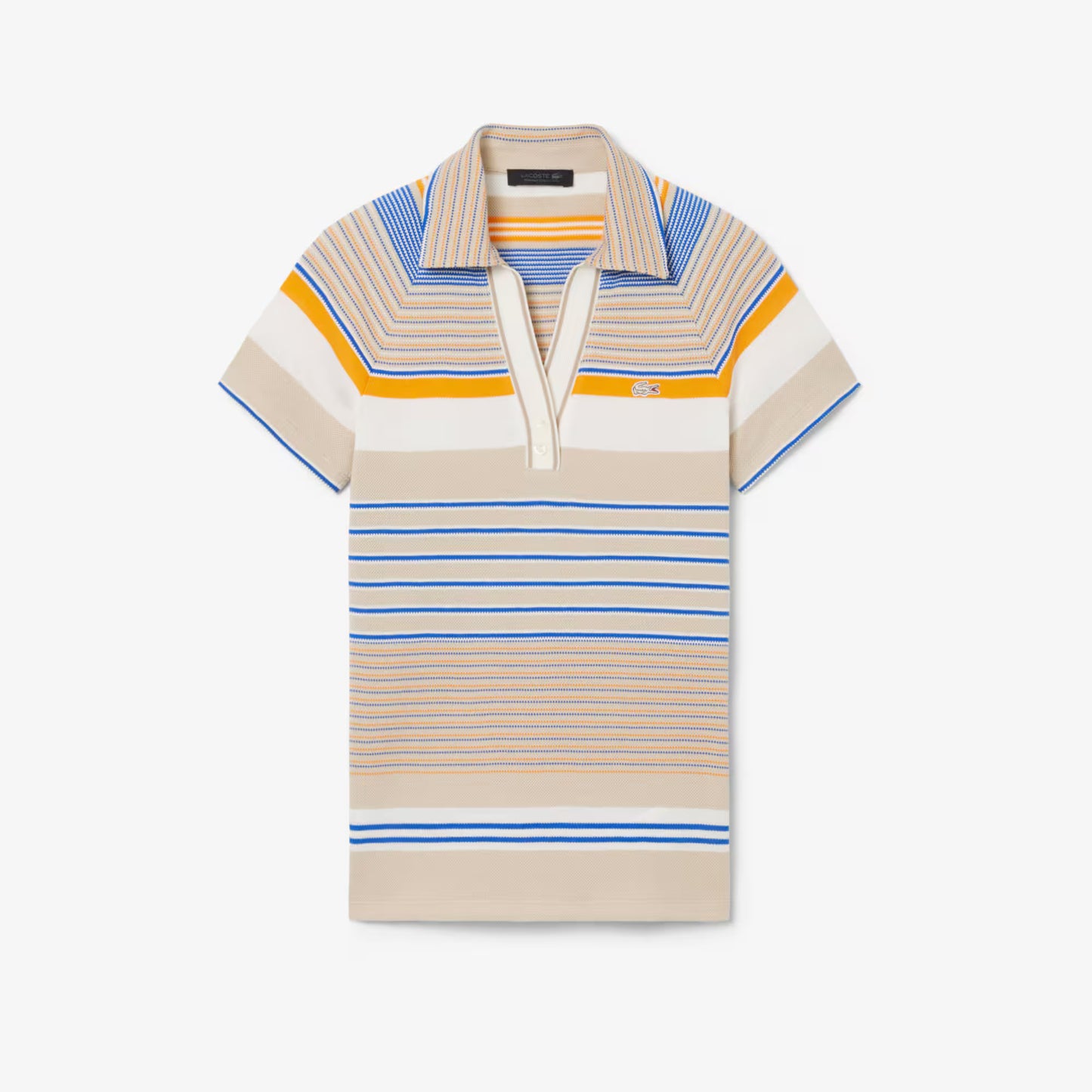 Runway Slim Fit Striped Piqué Polo Shirt