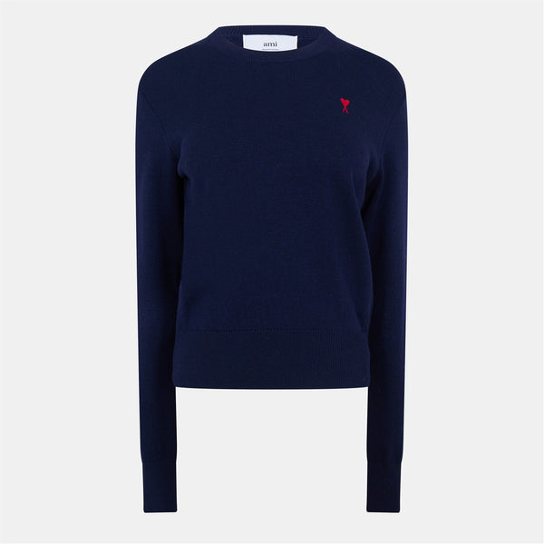 Wool Ami de Coeur Crew Neck Sweater
