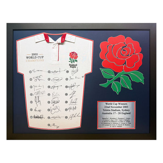 Fully Signed England Rugby 2003 World Cup Shirt